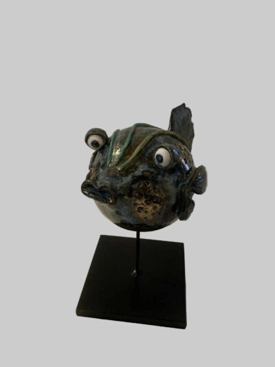 Havets Charmeur - skulpturel havfigur i varme brune keramik toner
